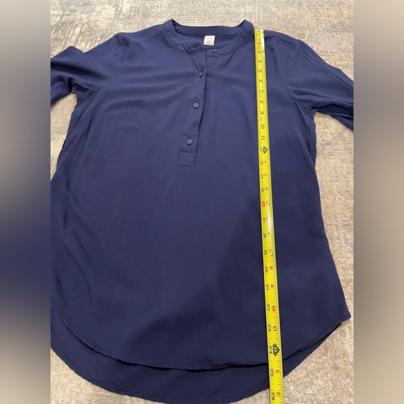 Old Navy Deep Beautiful Blue Lost At Sea Long Sleeve Tunic Top Size XS - Picture 9 of 11